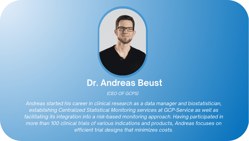 GCP-Service biostatistics team providing expert support for clinical trial design and analysis.