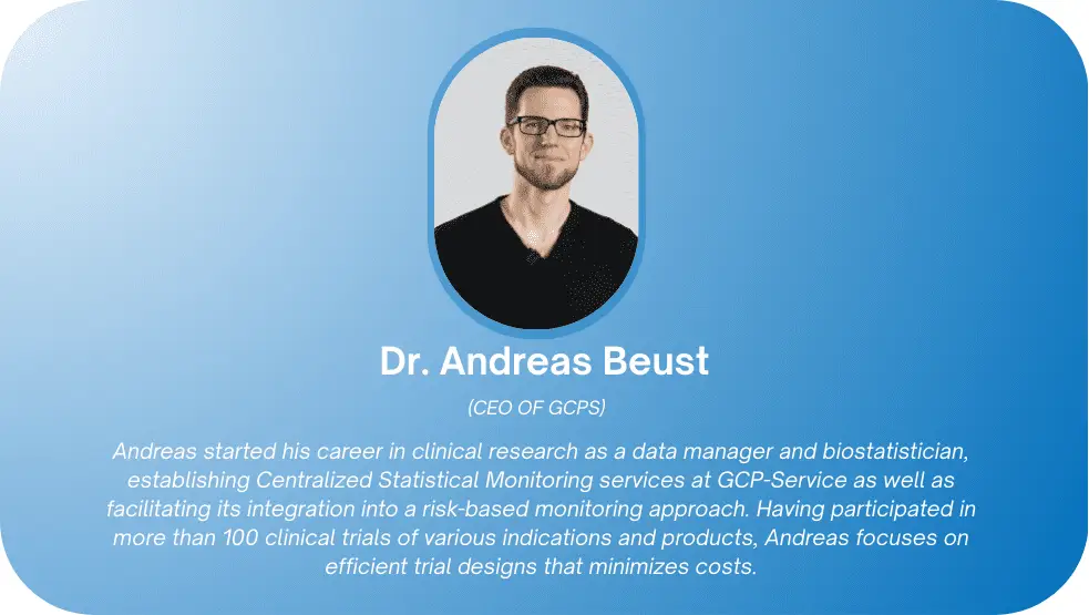 GCP-Service biostatistics team providing expert support for clinical trial design and analysis.